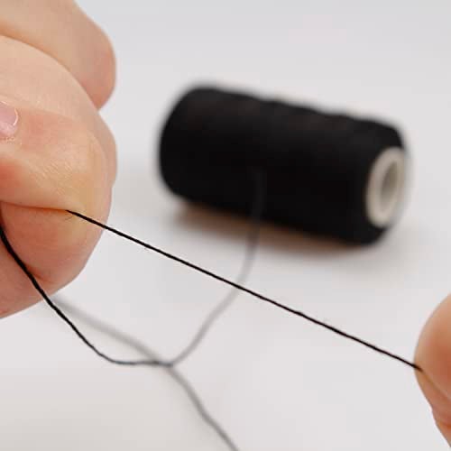 Ryalan Weaving Needle Combo Deal Black Thread with 10pcs Needle for Making Wig Sewing Hair Weft Hair Weave Extension, Big Medium and Small C J Shape Curved Needle I Needle (3 Thread Black + 10 Needle) - Image 5