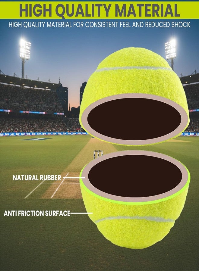 GISCO Lightweight Tennis Ball | Perfect for Recreational Sports, Cricket and Kids | Pack of 12 (Fluorescent Yellow) - Image 3
