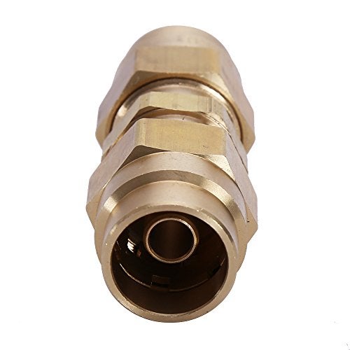 Legines Brass DOT Air Brake Hose End Fitting, Union, 3/8" OD Tubing, Pack of 2 - Image 2