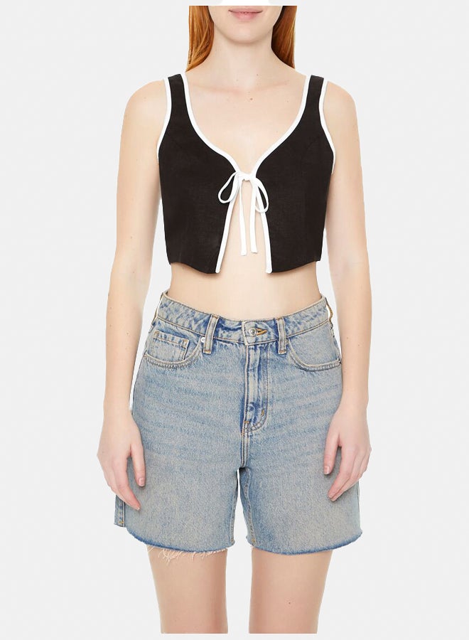 FOREVER 21 Tie-Front Crop Top - Image 1