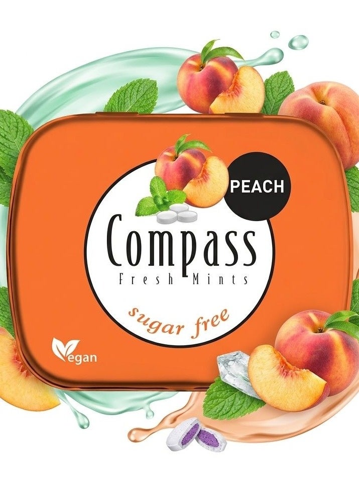 Sugar-free mint and peach mouth freshener balls, 50 pieces