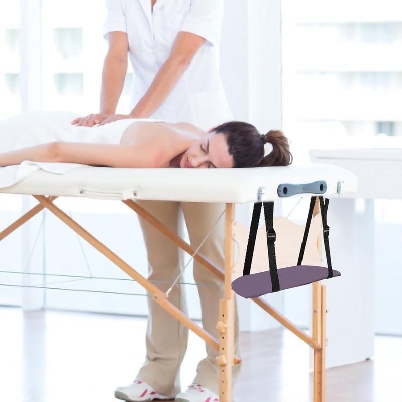 دعامة ذراع لطاولة التدليك SHOWERORO Beauty Massage Table، دعامة ذراع بلون بنفسجي، ملحق لأرجوحة القدمين، قابض حامل للدرابزين عالمي لطاولات التدليك المحمولة المهنية - Image 4