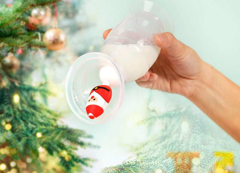 Haakaa Winter Holiday Silicone Breast Pump Stopper (Limited Edition), Santa Hat - Image 3