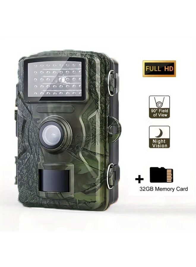 Wildlife Hunting Camera With 32GB TF Card 720P Night Vision Motion Detection - Image 1