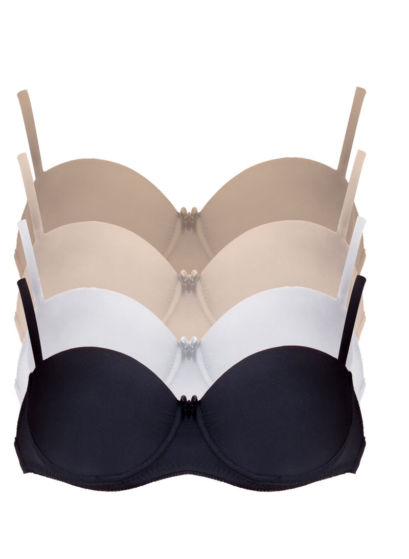 Dadoush Women's multi-colored padded and supported push-up bra that combines soft comfort and support to create the perfect bra for every day. - Image 2