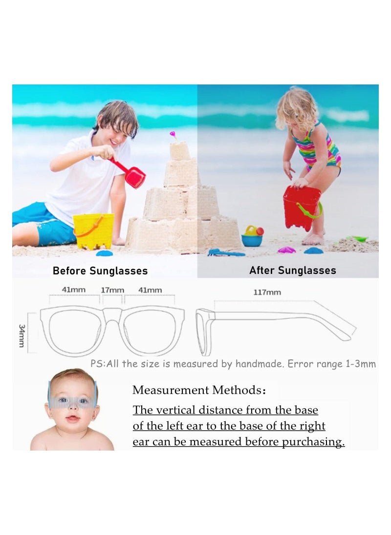Adjustable Polarized Baby Sunglasses with UV 400 Protection - Soft Silicone Frame for Boys  Girls, 0-48 Months - Infant Outdoor Sunshade - Flexible Strap Included (Beige) - Image 3