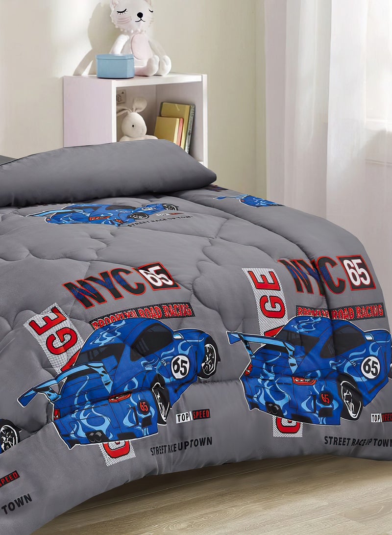 Ming Li طقم لحاف أطفال متوسط الحشو مكون من 3 قطع طقم سرير ذو وجهين مقاس مفرد 160 × 210 سم للأولاد والبنات - Image 5