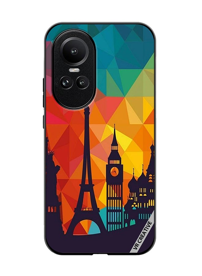 VR CREATIVE Protective Case Cover For Oppo Reno 10 Pro Popular Place Design Multicolour - Image 1