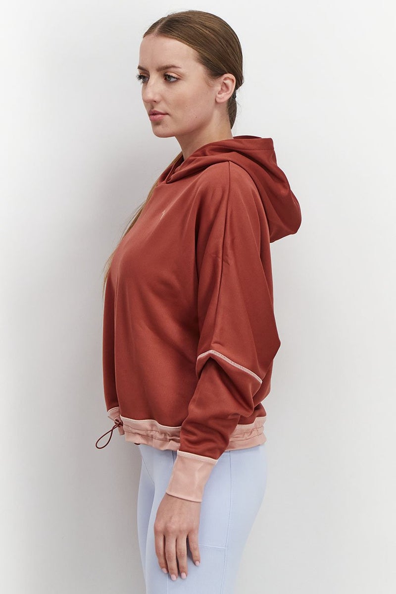 PUMA Women Sportswear Fit Hooded Winter Pearl Training Sweatshirt, Maroon  - Image 3