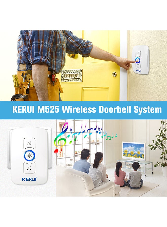 Kerui Wireless Doorbell With 32-Songs White - Image 5