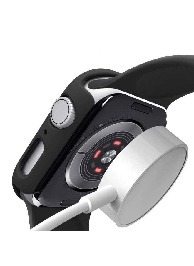 Generic - For Apple Watch 10 Case Apple Watch 9 8 Frosted Hollow Case IWatch Case Border-Color:2#White Frosted Hollow Shell-Dimensions:44mm - Image 1