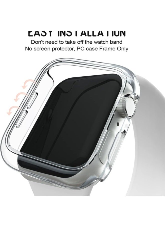 Generic - For Apple Watch 10 Case Apple Watch 9 8 Frosted Hollow Case IWatch Case Border-Color:2#White Frosted Hollow Shell-Dimensions:44mm - Image 1