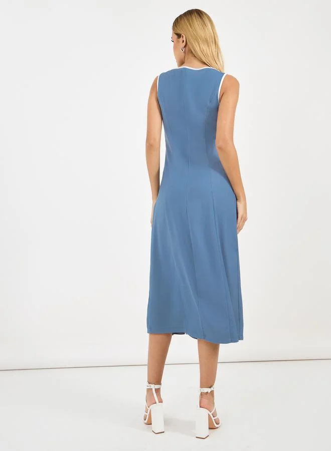 Styli Sleeveless Midi Dress
