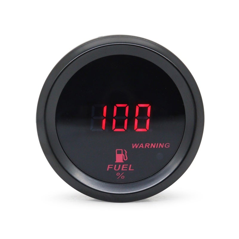2" 52mm Fuel Level Gauge - High Sensitivity & Accurate Display Red Fuel Tank Meter with LED Backlight - 12V System Compatible for Custom Dash or Replacement Use - Image 1