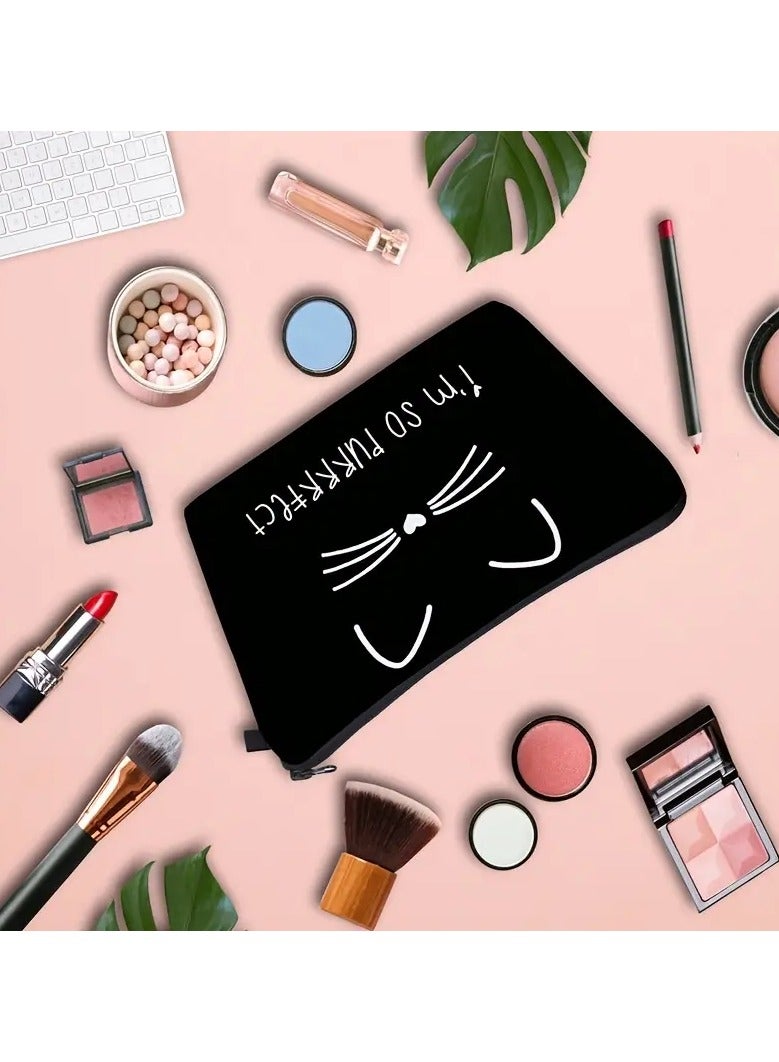 أوريتي حقيبة مستحضرات التجميل النسائية، حقيبة مكياج رائعة واسعة السفر مقاومة للماء حقيبة استحمام الملحقات منظم هدية لطيفة - Image 3