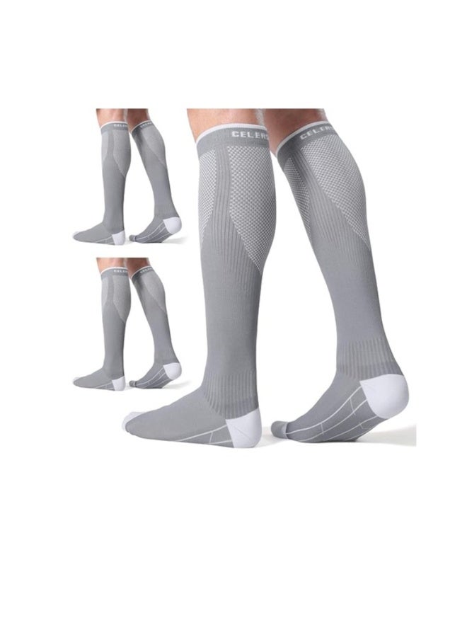Generic 3 Pairs Compression Socks for Women and Men, Knee High Supports Running Socks, Compression Socks Women & Men Circulation - Best for Medical, Running, Athletic  - Image 1