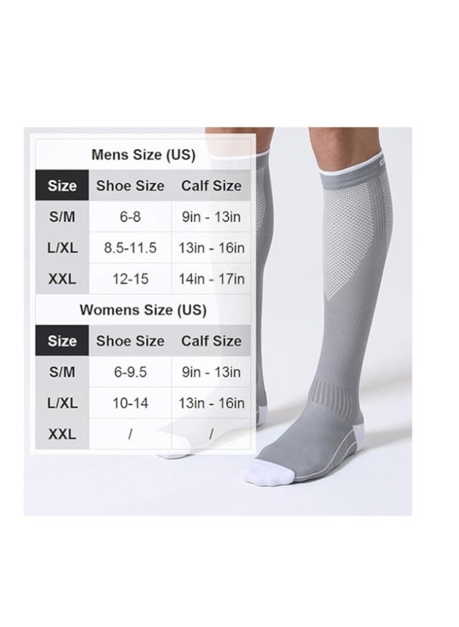 Generic 3 Pairs Compression Socks for Women and Men, Knee High Supports Running Socks, Compression Socks Women & Men Circulation - Best for Medical, Running, Athletic  - Image 2