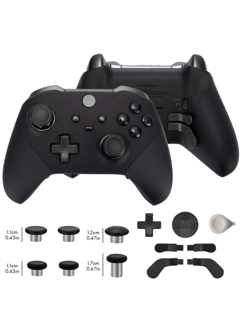 Anmi 13 in 1 Metal Thumbsticks for Xbox One Elite Series 2, Elite Series 2 Controller Accessory Parts, Gaming Accessory Replacement, Metal Mod 6 Swap Joysticks, 4 Paddles, 2 D-Pads, 1 Tool Black  - Image 2