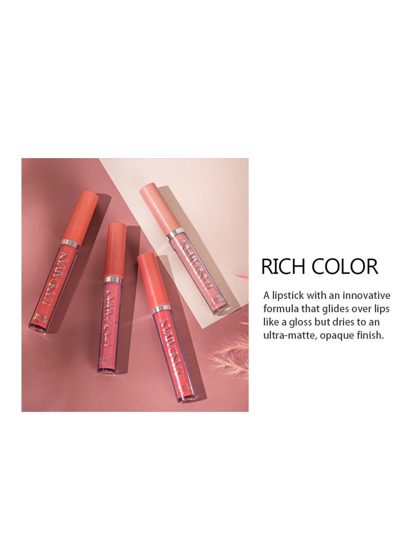 Handaiyan Lipstick Matte Liquid Lipsticks Makeup For Women Velvet Long Lasting Waterproof Highly Pigmented Colour Quick-Drying, Smudge-Proof, Nourishes, Conditions,Ultra Soft Moisturizes  - Image 4