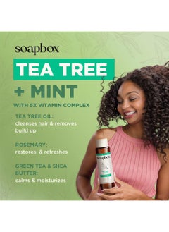 Soapbox Tea Tree Conditioner, Sulfate Free, Paraben Free, Silicone Free, Color Safe, and Vegan Hair Conditioner, 16oz Bottles (Pack of 3)  - Image 1