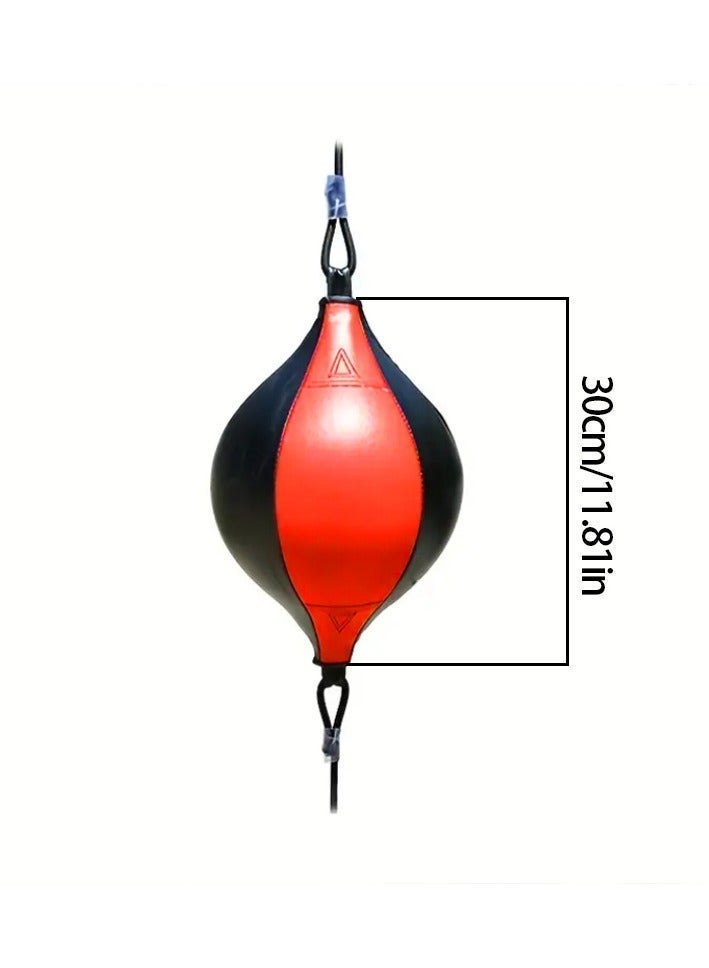 MUMO Double-Headed Punching Bag (Upgraded Version), Double-Headed Punching Bag, Leather Punching Ball, Punching Bag, Boxing Equipment, Ground Stand, Suitable for Boxing. - Image 4