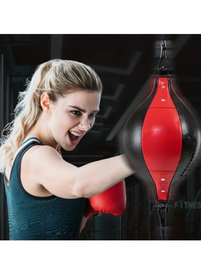 MUMO Double-Headed Punching Bag (Upgraded Version), Double-Headed Punching Bag, Leather Punching Ball, Punching Bag, Boxing Equipment, Ground Stand, Suitable for Boxing. - Image 5