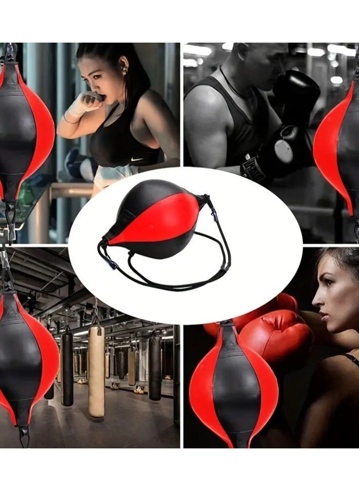 MUMO Double-Headed Punching Bag (Upgraded Version), Double-Headed Punching Bag, Leather Punching Ball, Punching Bag, Boxing Equipment, Ground Stand, Suitable for Boxing. - Image 1