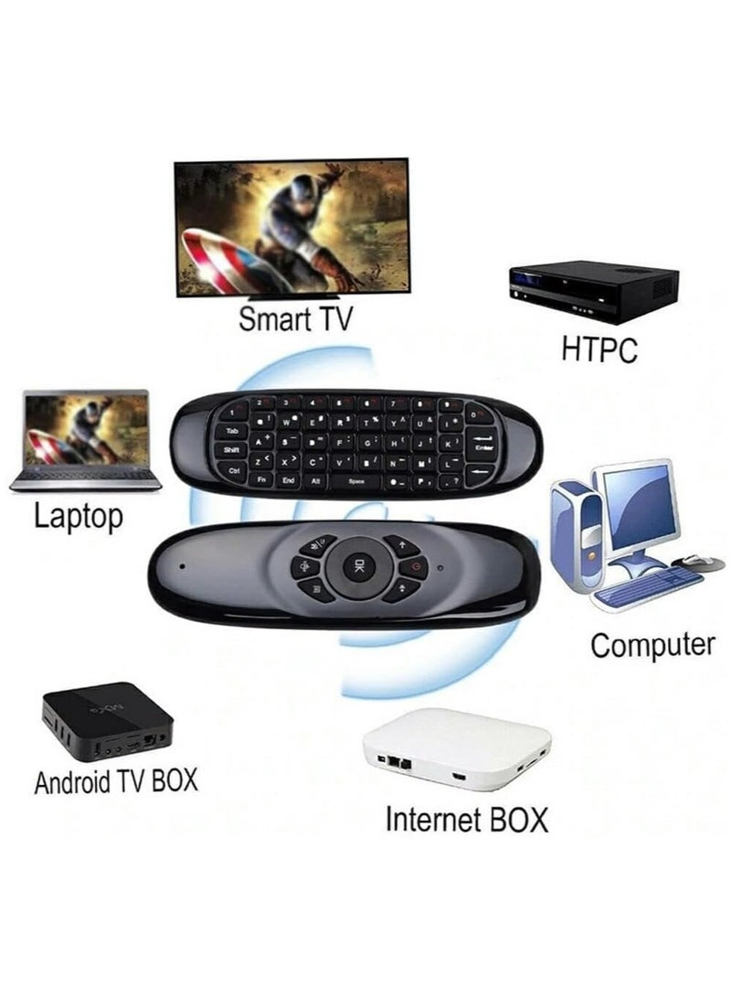 NEW C120 RGB Wireless Backlit Air Mouse Keyboard for Android TV Box - 7 Color Rechargeable Remote Control  - Image 5