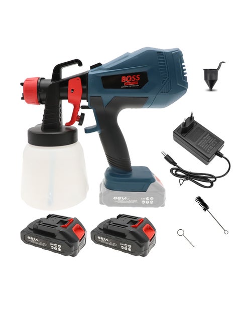 Advanced Paint Sprayer with HVLP Technology 1000ml Container, Jog Wheel Control, Detachable Design, Copper Nozzles, and Dual Rechargeable Batteries