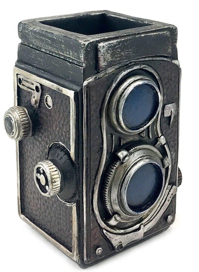 Bellaa 21390 Camera Pen Pencil Holder Retro Antiques Desk Organizer Bookends Bookshelves Old World Vintage Collectible Decor - Image 4