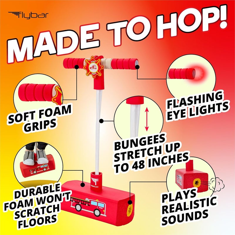 Flybar My First Foam Pogo Jumper for Kids Fun and Safe Pogo Stick for Toddlers, Durable Foam and Bungee Jumper for Ages 3 and up, Supports up to 250lbs - Image 2