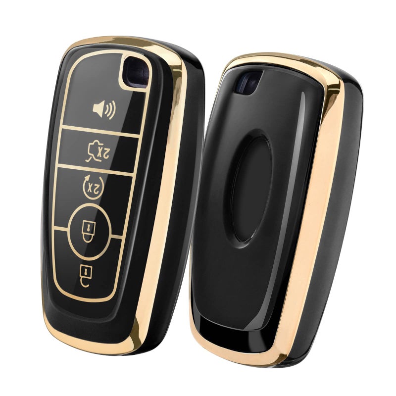 ELOHEI for Ford Key Fob Cover Case Soft TPU Key Fob Case Protector Holder for 2017 2018 2019 Ford Fusion F150 F250 F350 F450 F550 Edge Explorer Escape Mustang Remote Keyless Entry