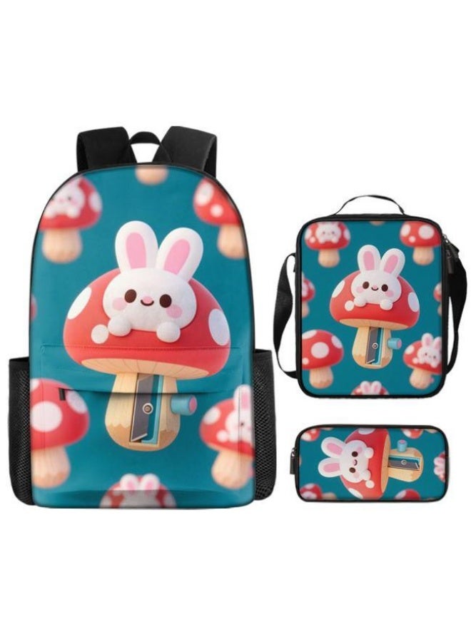 Bright Li Fire Cute cartoon bag set | shoulder + handbag + stationery bag | school season/holiday gift hot recommendation  - Image 2