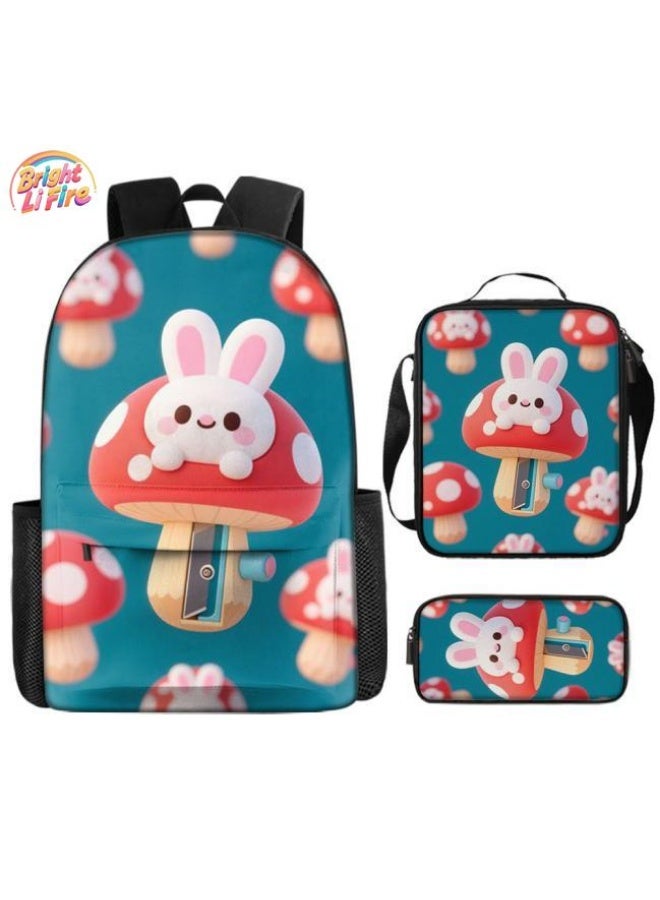 Bright Li Fire Cute cartoon bag set | shoulder + handbag + stationery bag | school season/holiday gift hot recommendation  - Image 1