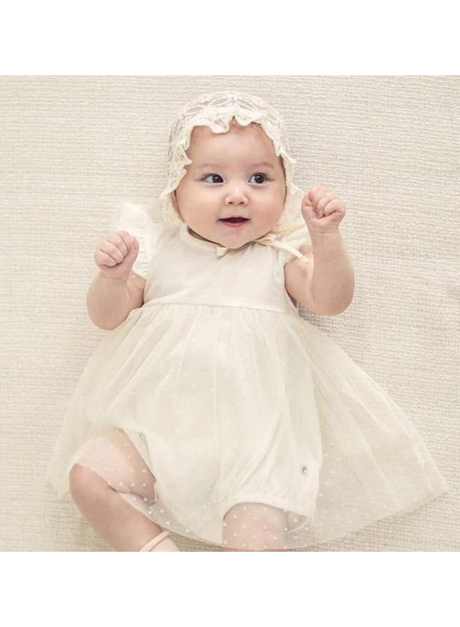 XYX Baby Girl Toddlers Breathable Lacy Bonnet Eyelet Cotton Adjustable Sun Protection Hat - Image 5
