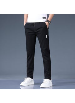 Generic 2023 Spring Summer New Mens Casual Straight-Leg Slim Fit Smooths Your Silhouette Elastic Sweatpants Trendy Cargo Pants Youth 511 Blue-HC  - Image 4