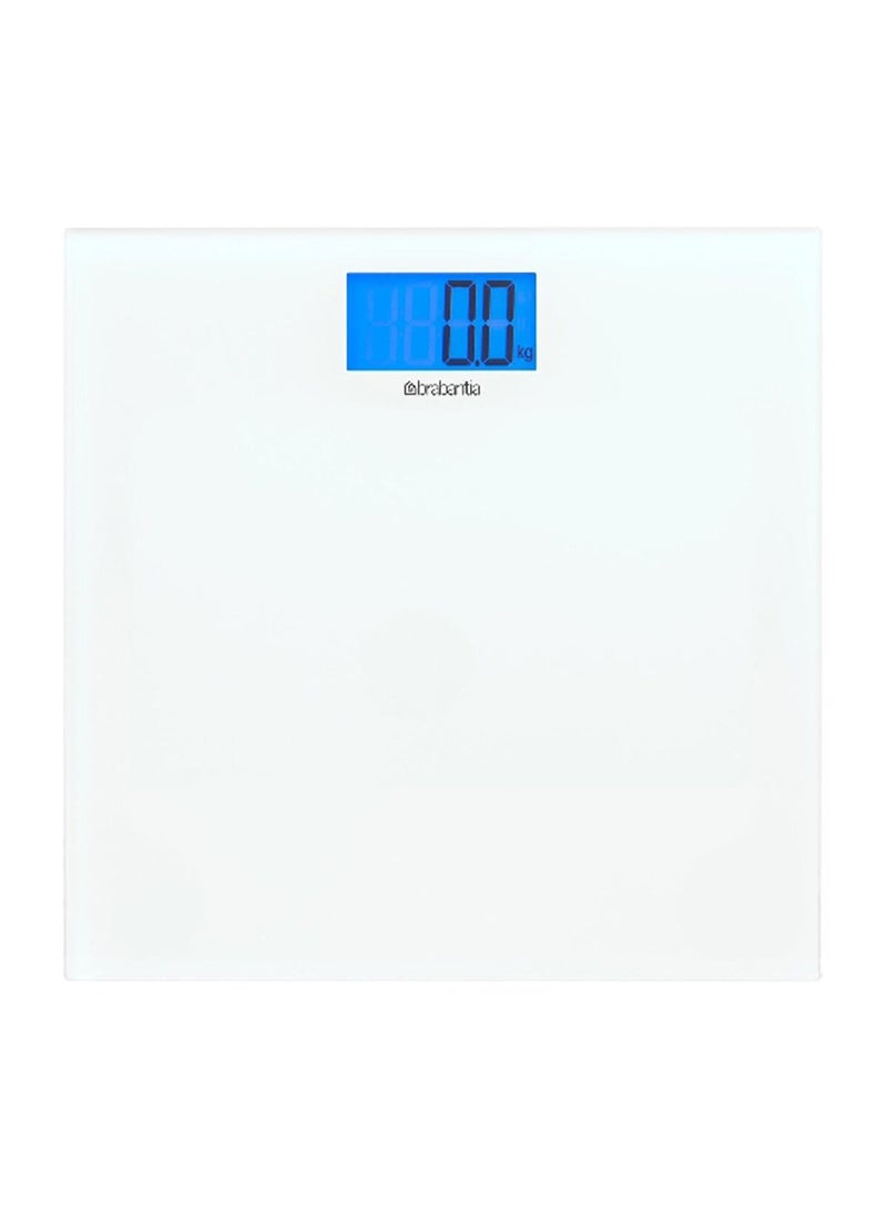 brabantia Battery Powered Easy-to-Use Non-Slip Digital Bathroom Scale White 30.6 x 3 x 29.4 cm 483127  - Image 1