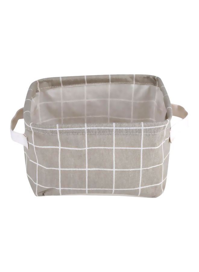 NIBEMINENT Foldable Laundry Storage Basket Grey Lattice 20x16x15centimeter - Image 1
