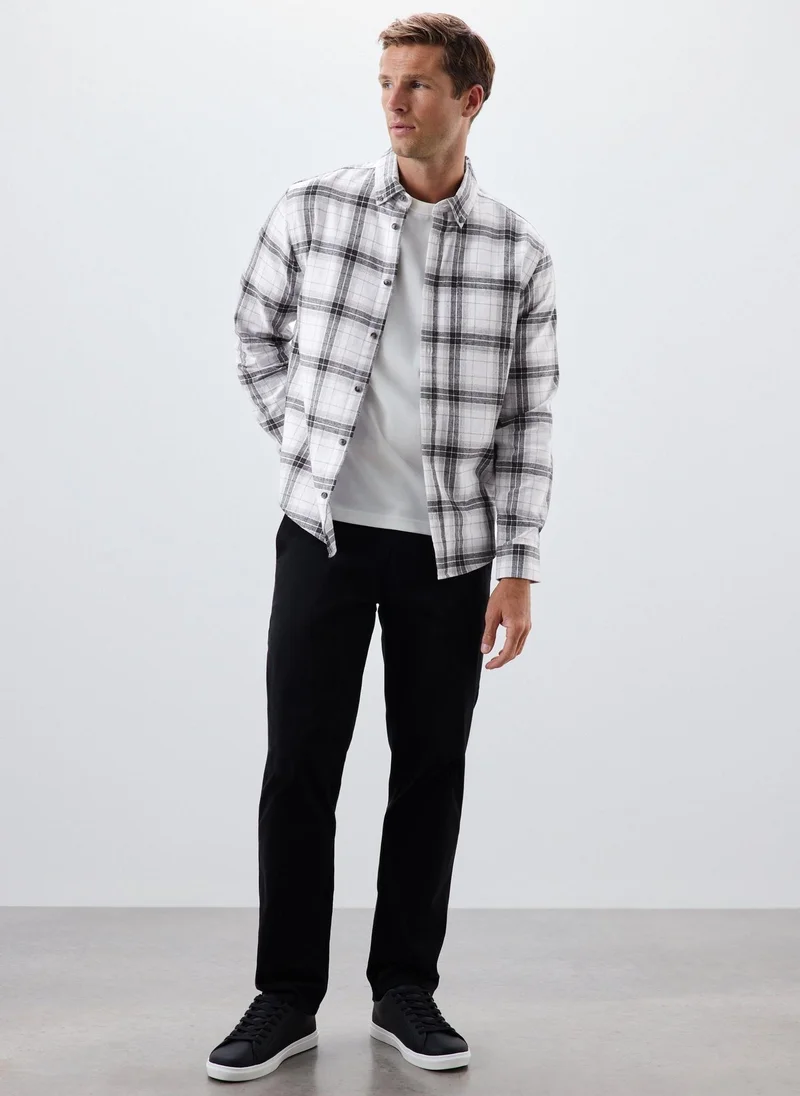 ماتلان Ecru Checked Flannel