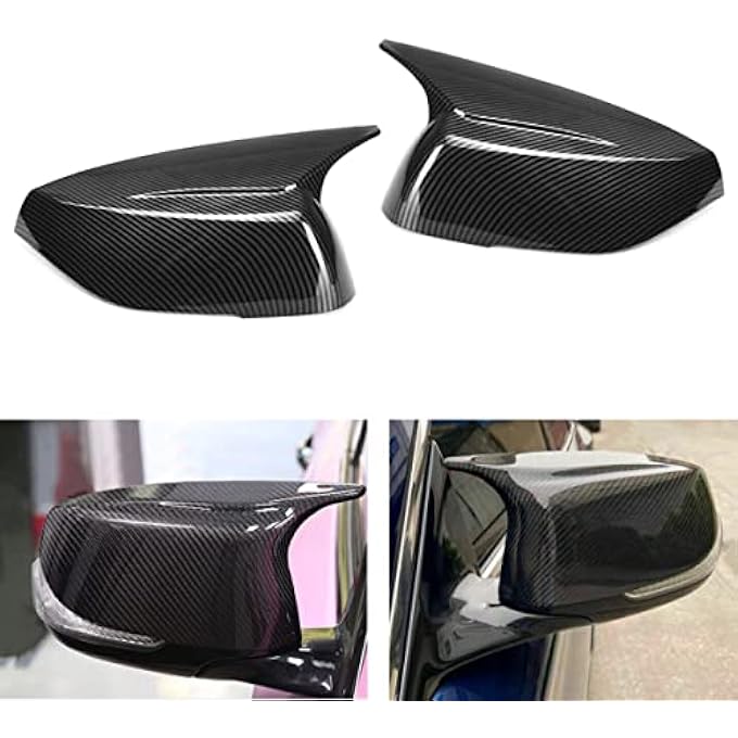 rayihni 2Pcs Rear View Side Mirror Cover Door Side Mirror Cover Cap Compatible With 20142020 Infiniti Q50 Q60 Q70 Qx30 Qx50 Carbon Fiber - Image 2