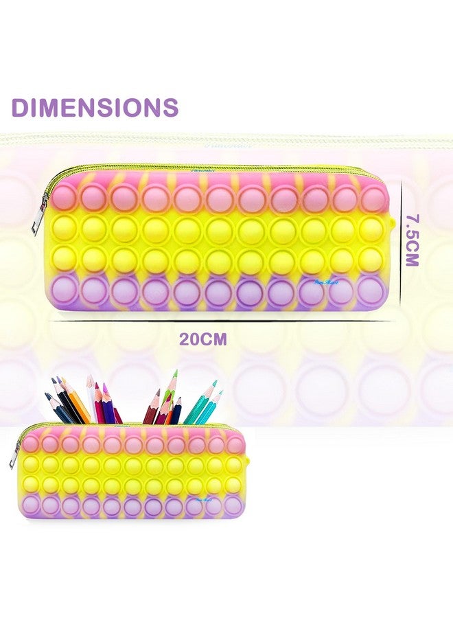 FunBlast FunBlast Pop it Pouches for Girls, Pencil case pop it Toy, Pop it Stationery Kit - Pack of 1, Pop Bubble Stationery Storage Bag - (Yellow Pouch)  - Image 2