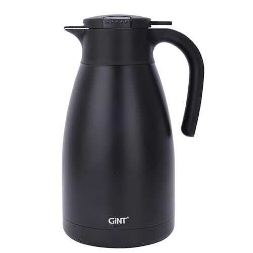 GiNT 2.2L / 74Oz Thermal Coffee Carafe, Insulated Stainless Steel Coffee Carafes for Keeping Hot/Double Walled Vacuum Thermal Carafe (Black) - Image 1