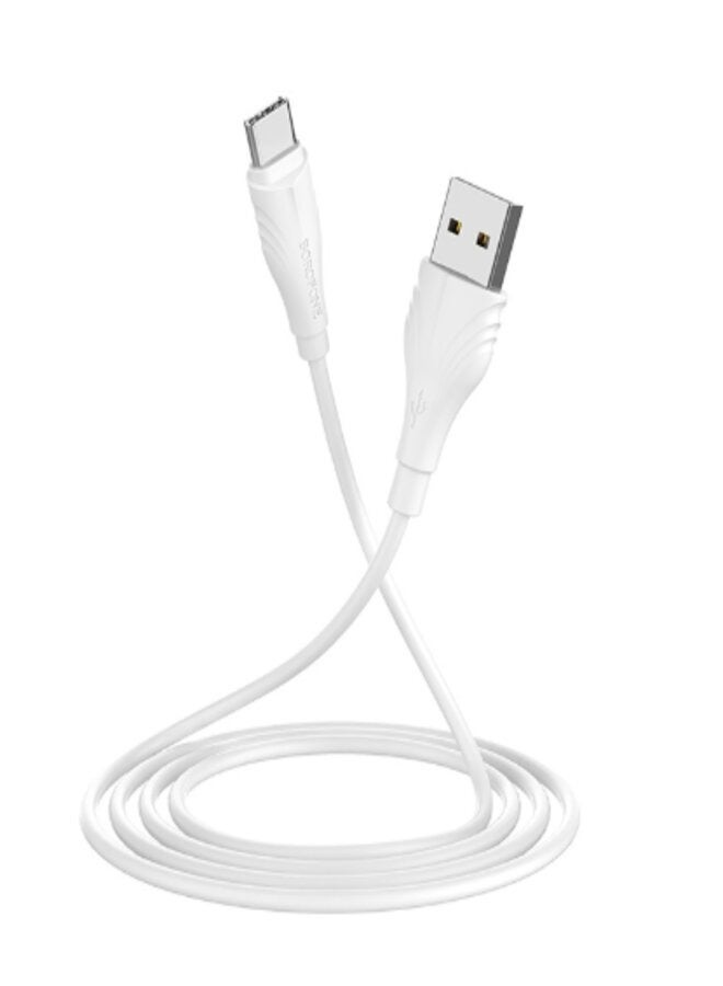 بوروفون كابل USB إلى Type-C BX18 أبيض - Image 2