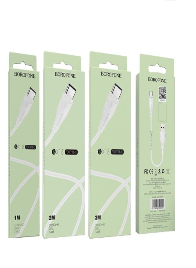 بوروفون كابل USB إلى Type-C BX18 أبيض - Image 4