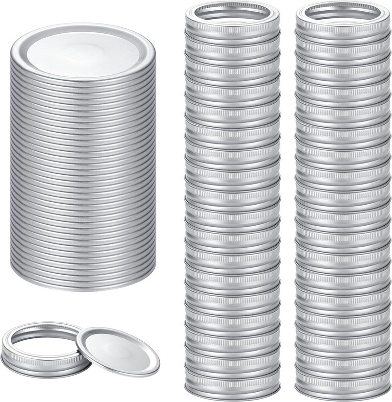 Topbooc Ball Kerr Canning Lids with Rings - Split Lids & Rings, Food Grade Material, 100% Fit & Airtight for Regular Mouth Jars (72pcs) - Image 1