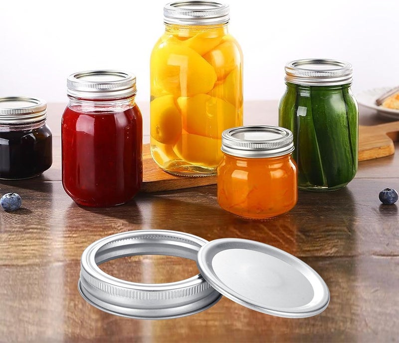 Topbooc Ball Kerr Canning Lids with Rings - Split Lids & Rings, Food Grade Material, 100% Fit & Airtight for Regular Mouth Jars (72pcs) - Image 4