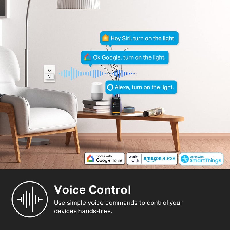 Kasa Smart Kasa Matter Smart Plug w/ Energy Monitoring, Compact Design, 15A/1800W Max, Super Easy Setup, Works with Apple Home, Alexa & Google Home, UL Certified, 2.4G Wi-Fi Only, White, KP125M (4-Pack) - Image 3