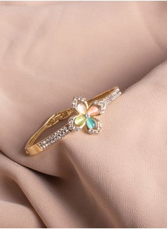 Platinum Zirconic Bracelet Gold with Multi Colored Zirconic Stones