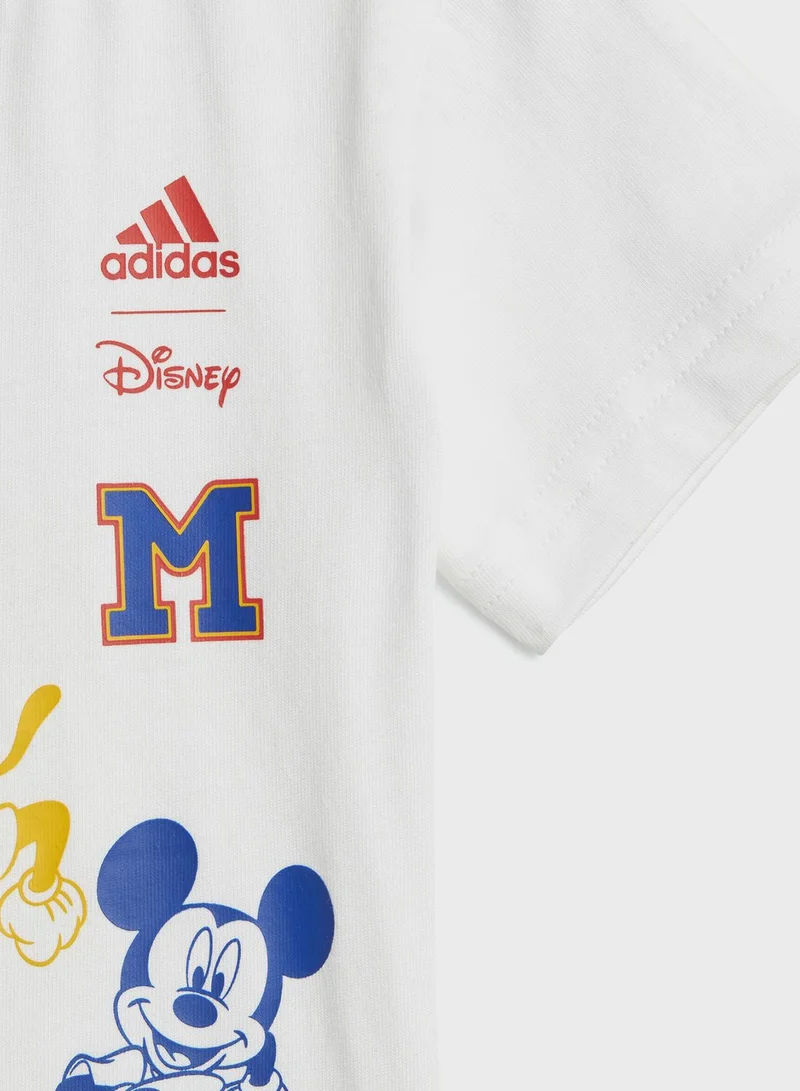 Adidas X Disney Mickey Mouse Tee And Shorts Set