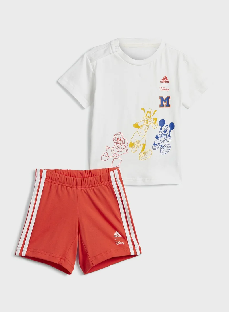 Adidas X Disney Mickey Mouse Tee And Shorts Set